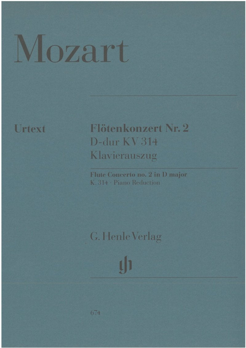 Mozart - Concerto No 2 D K 314 Flute/piano