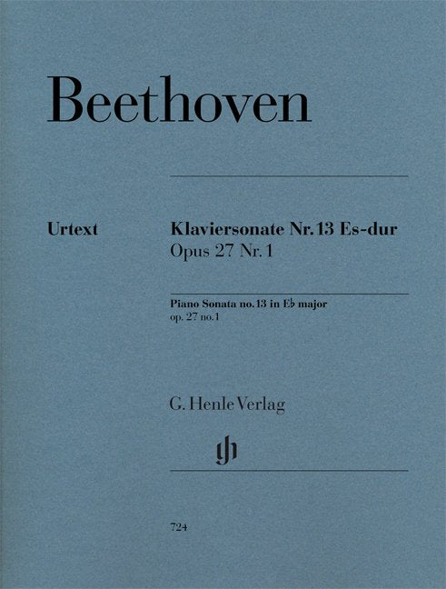 Sonata Op 27 No 1 E Flat Urtext