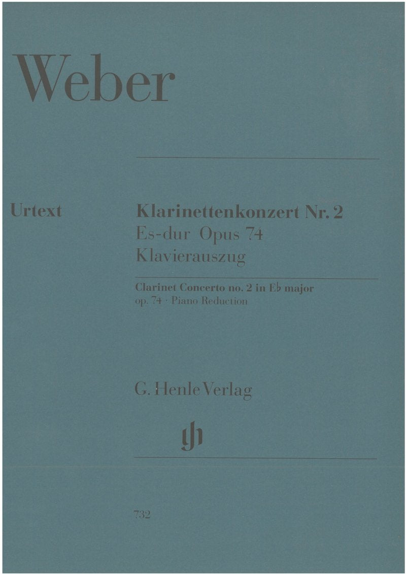 Weber - Concerto No 2 Op 74 E Flat Clarinet/piano