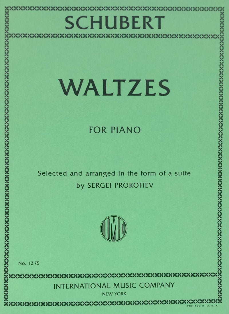 Schubert - Waltzes for Piano Arr Prokofieff
