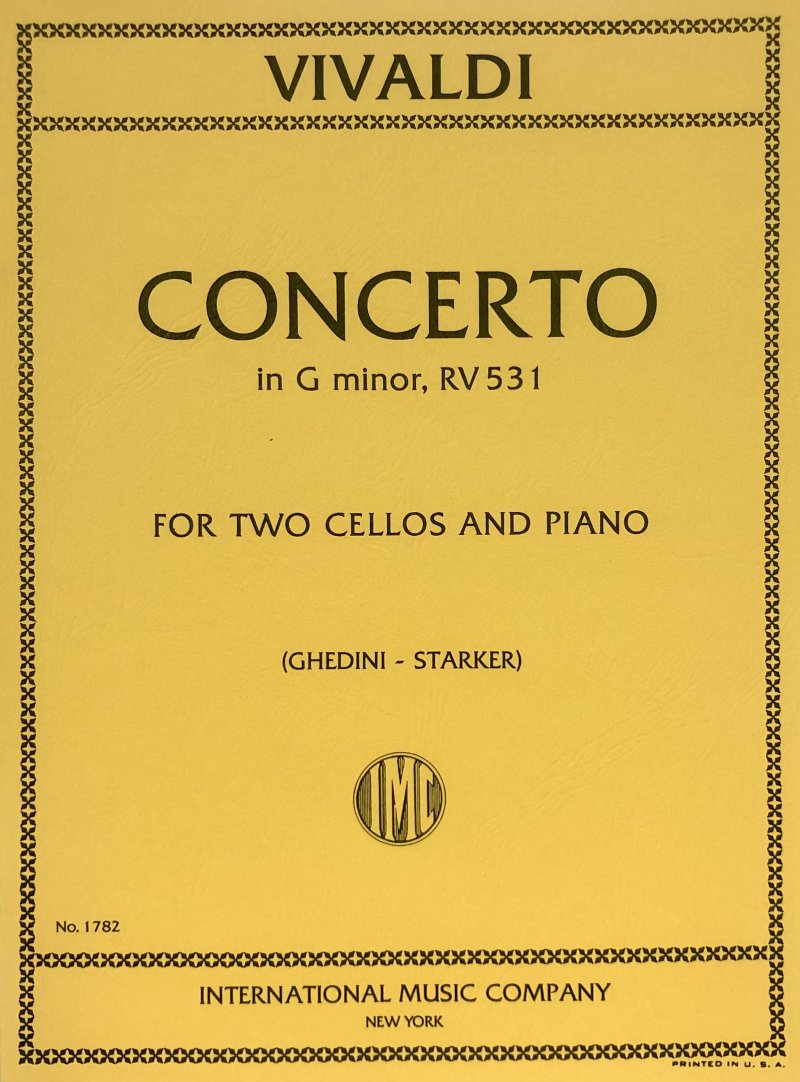 Vivaldi - Concerto G Min Rv 531 2 Cellos/piano