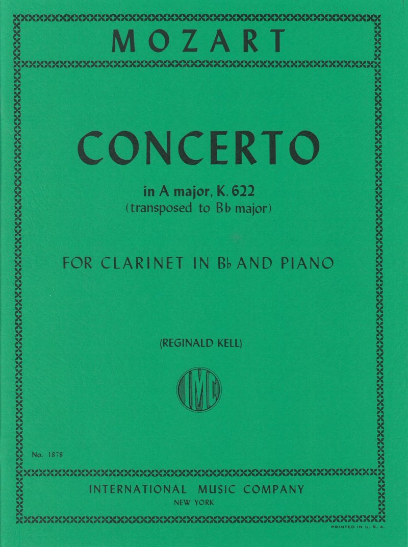 Mozart - Concerto a Major K 622 Clarinet/piano