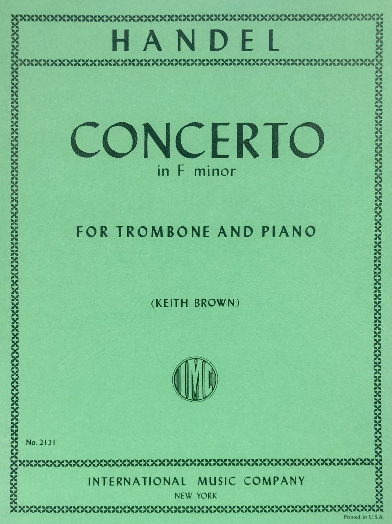 Handel - Concerto in F Min Trombone/piano