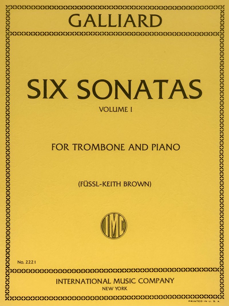 Galliard - 6 Sonatas Bk 1 Trombone/piano Ed Fussl/brown