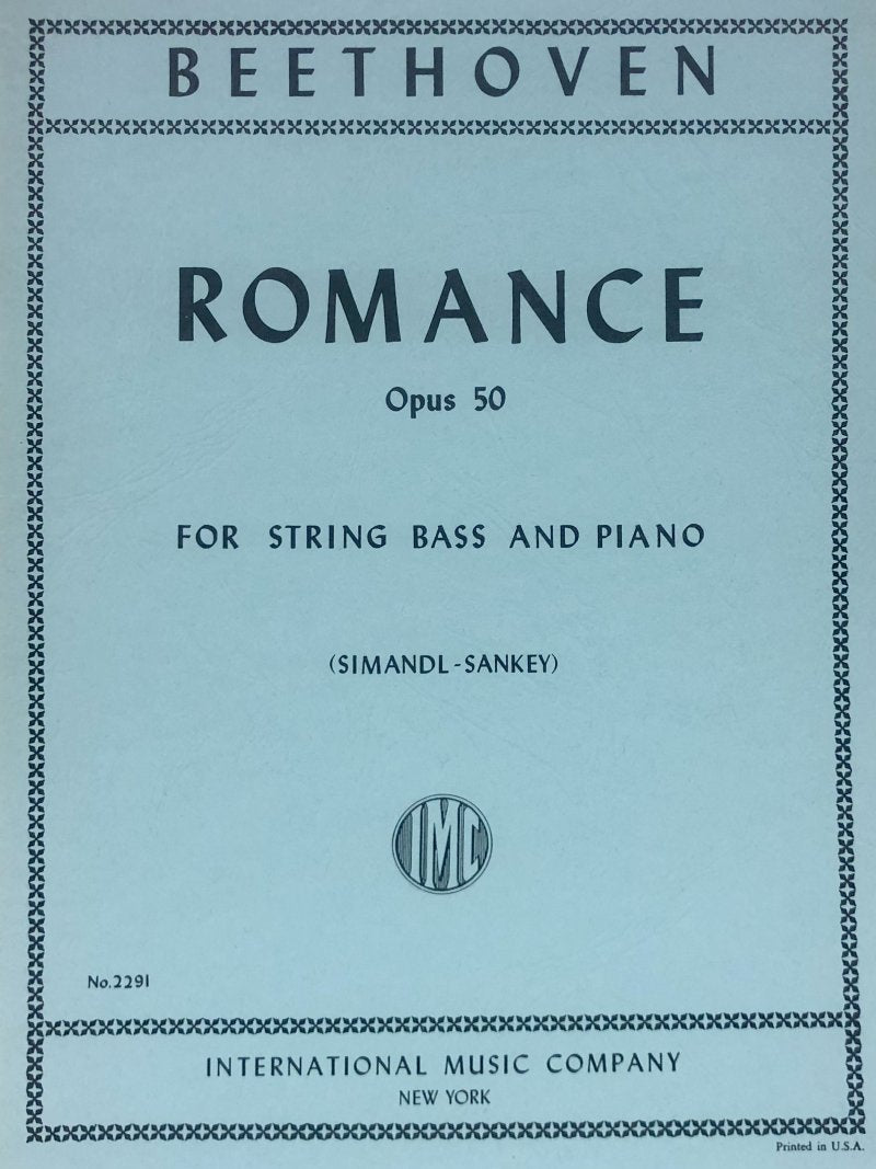 Romance Op 50 F Min Ed Sankey Dbpno