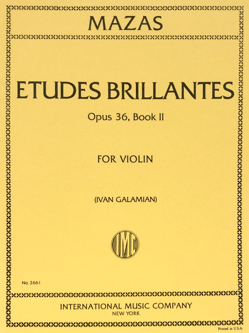 Mazas - Etudes Op 36 Bk 2 Violin Ed Galamian