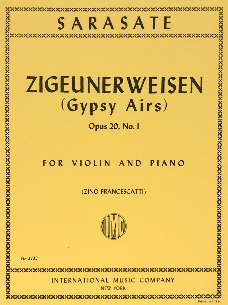 Sarasate - Zigeunerweisen Op 20 No 1 Violin/piano