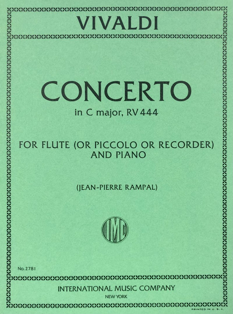 Concerto C Rv 444 Op 44 No 9 F 6 No 5 Flt Pno