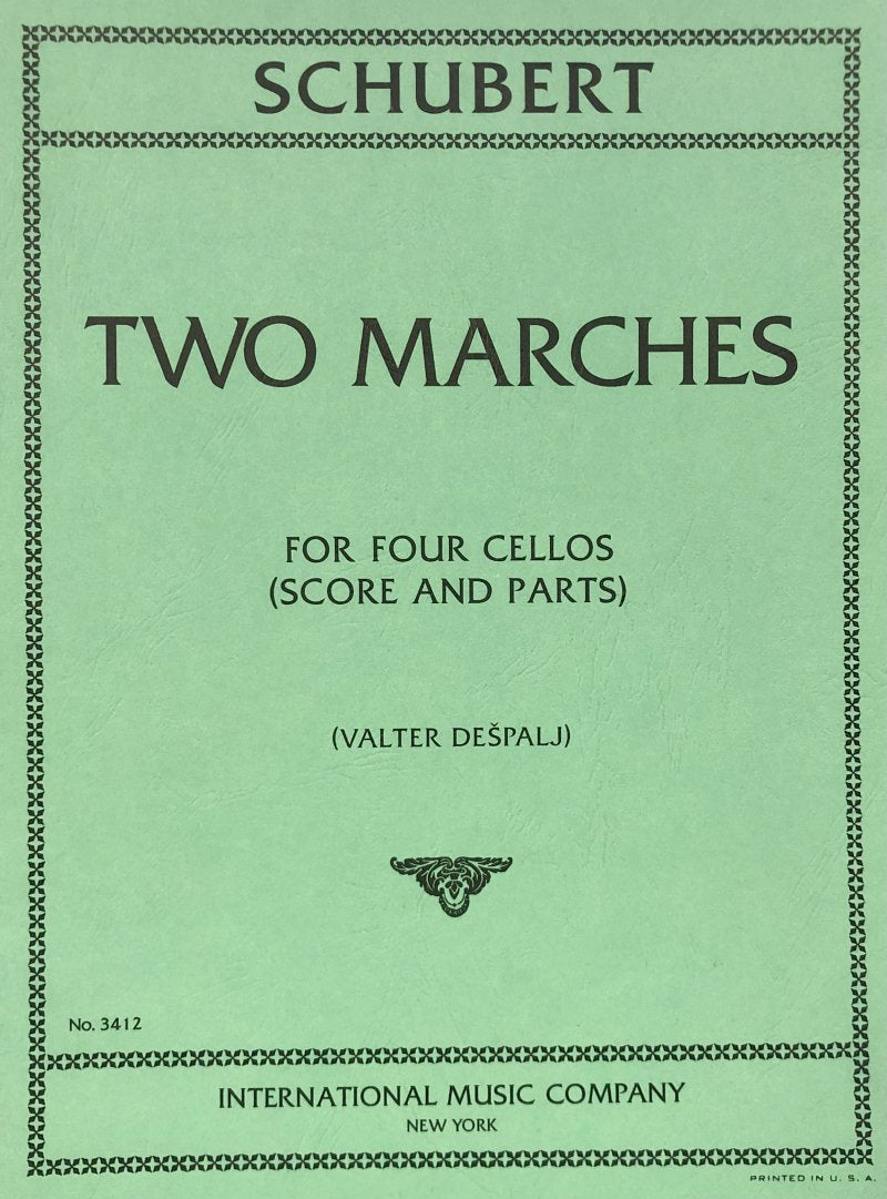 Marches 2 for 4 Cellos Score/parts Ed Despalj