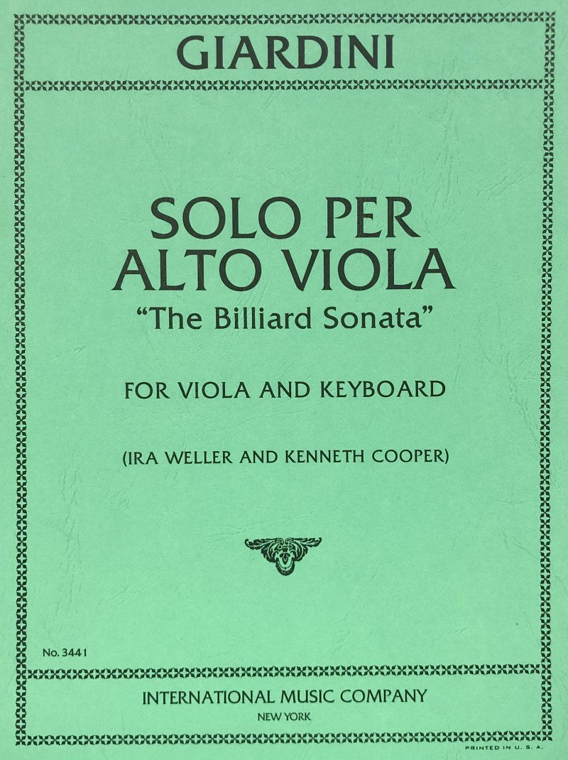 Solo Per Alto Viola Ed Weller Cooper Vla Pno
