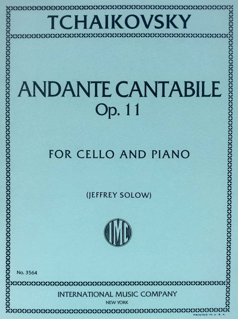 Tchaikovsky - Andante Cantabile Op 11 Cello/piano