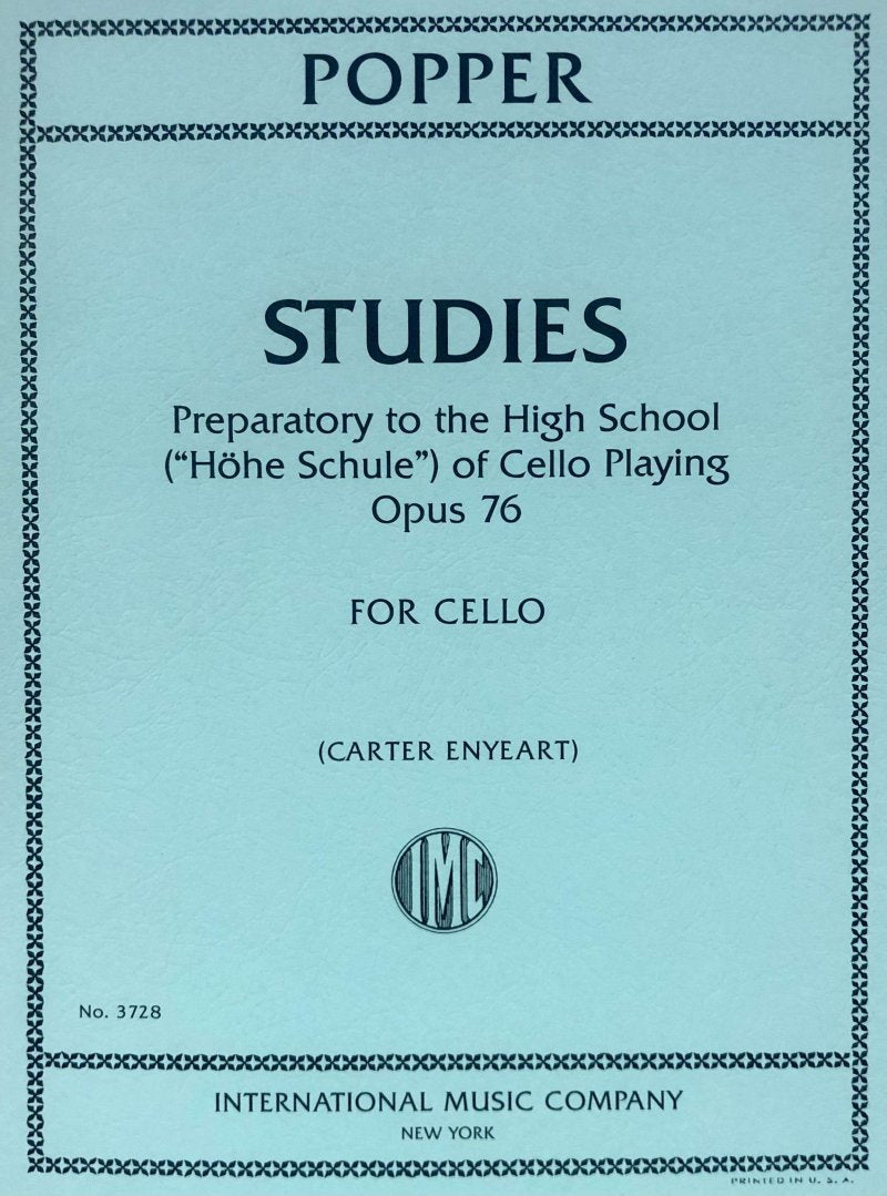 Popper - Studies Op 76 Cello Preparatory to High School