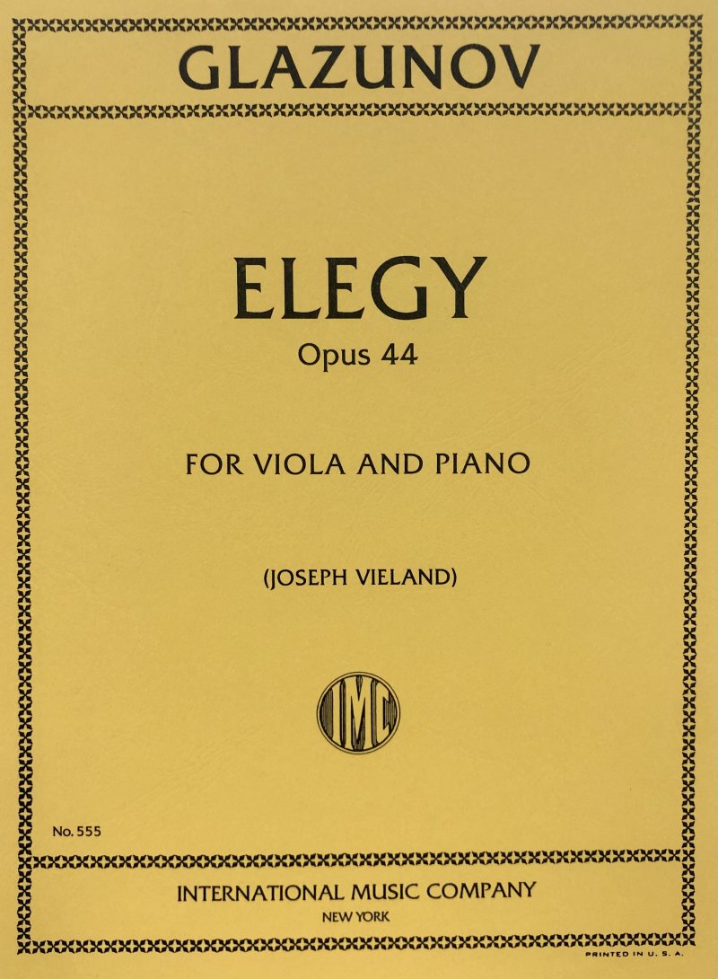 Glazunov - Elegy Op 44 for Viola/piano