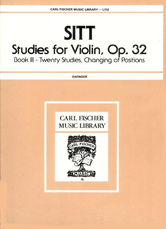 Sitt - Studies for Violin Op 32 Bk 3 Nos 41-60