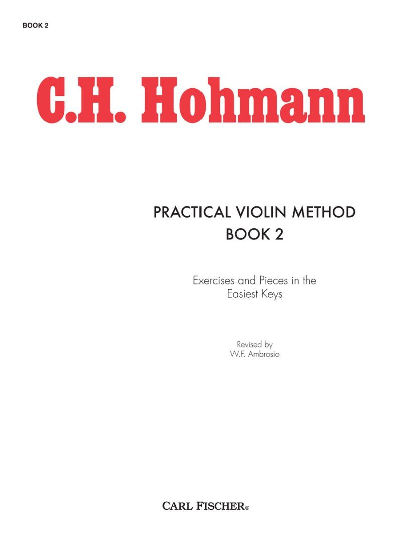 Hohmann - Practical Violin Method Bk 2