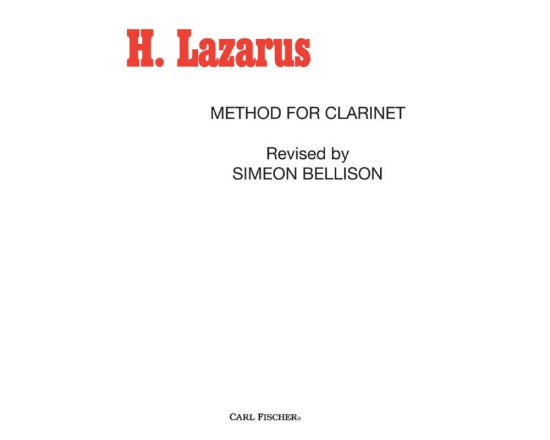 Lazarus - Method for Clarinet Bk 2