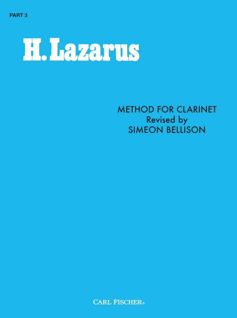 Lazarus - Method for Clarinet Pt 3 Incl 25 Adv Studies