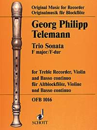 Telemann - Trio Sonata F Major for Treble Recorder/violin/bc