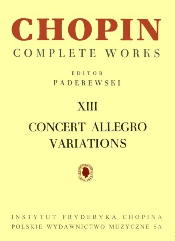 Concert Allegro Variations Ed Paderewski Cwxiii