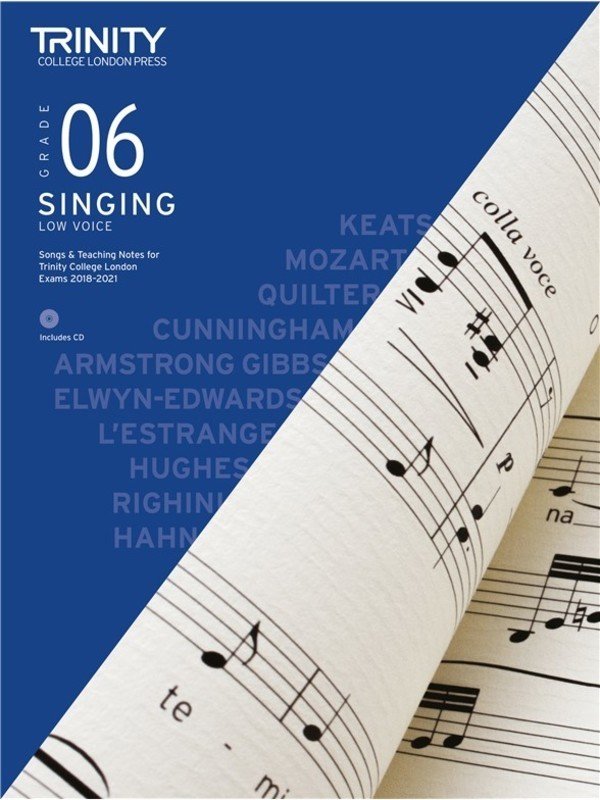 Trinity Singing Grade 6 2018 Low Voice Bk/cd