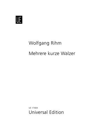 Rihm - Several Short Waltzes for Piano Duet