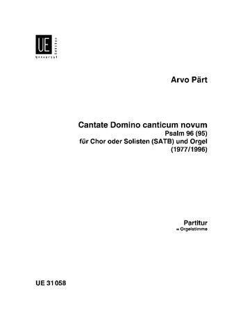 Part - Cantate Domino Canticum Novum Psalm 96 (95)