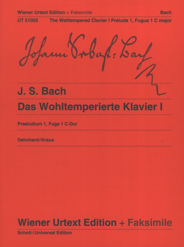 Bach - Prelude and Fugue No 1 C Urtext With Facsimile