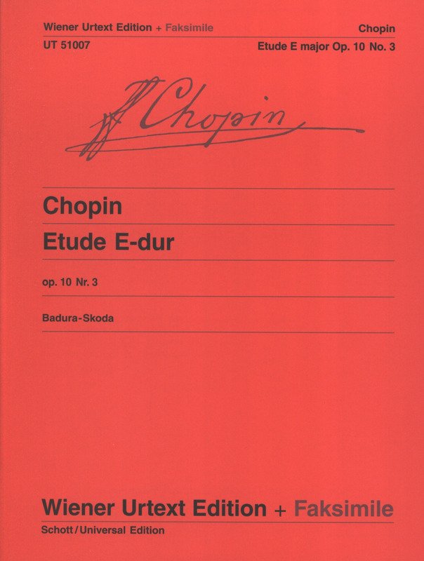 Chopin - Etude E Major Op 10 No 3 Urtext With Facsimile