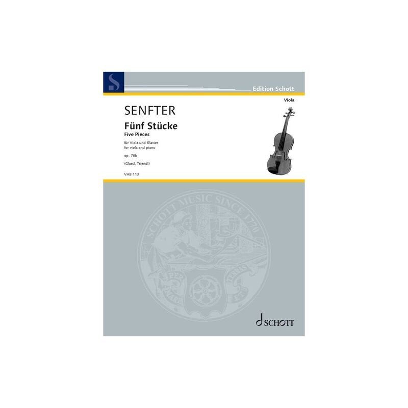 Senfter - 5 Pieces Op 76b for Viola and Piano