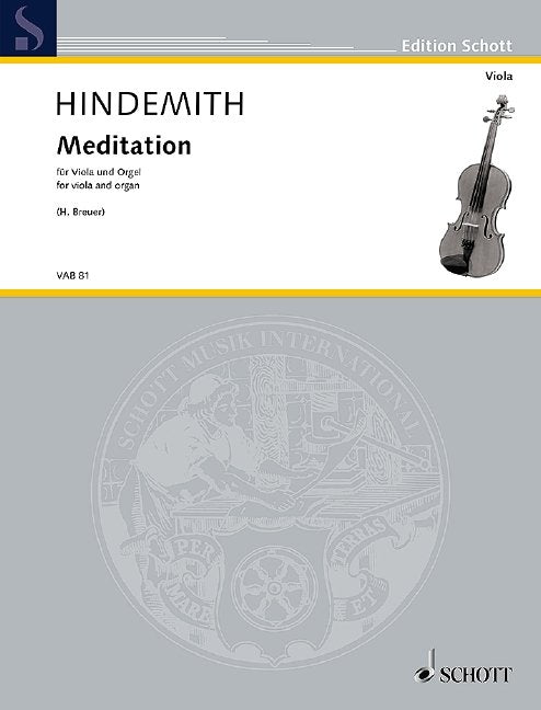Hindemith - Meditation for Viola and Organ