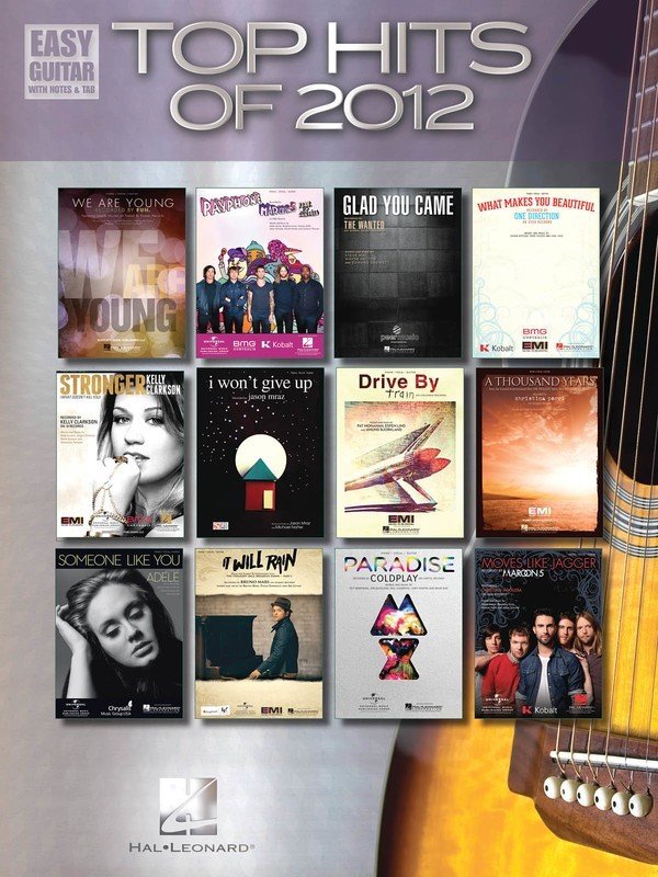 Top Hits of 2012 Easy Guitar Notes & Tab