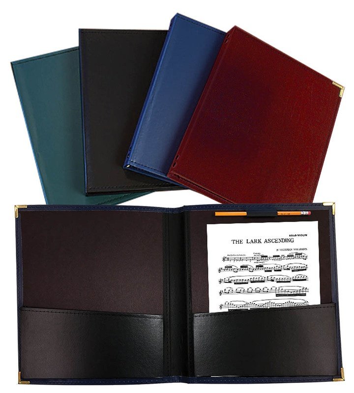 BAND FOLDER 12X14 BURGUNDY WITH PENCIL LOOP
