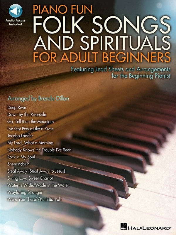 Piano Fun Folk Songs Spirituals Adult Beginners Bk/ola