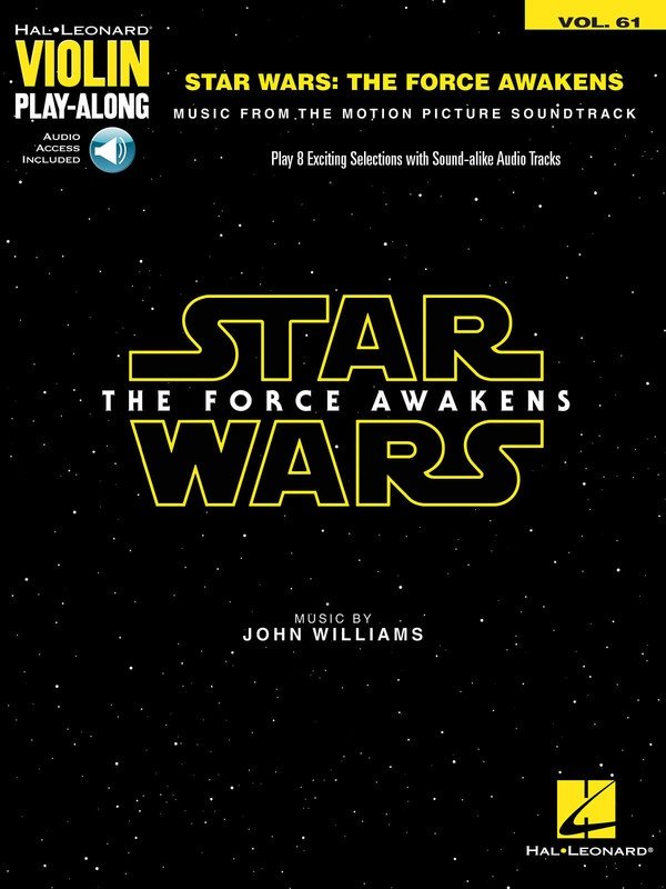 Star Wars Force Awakens Violin Playalong V61 Bk/ola