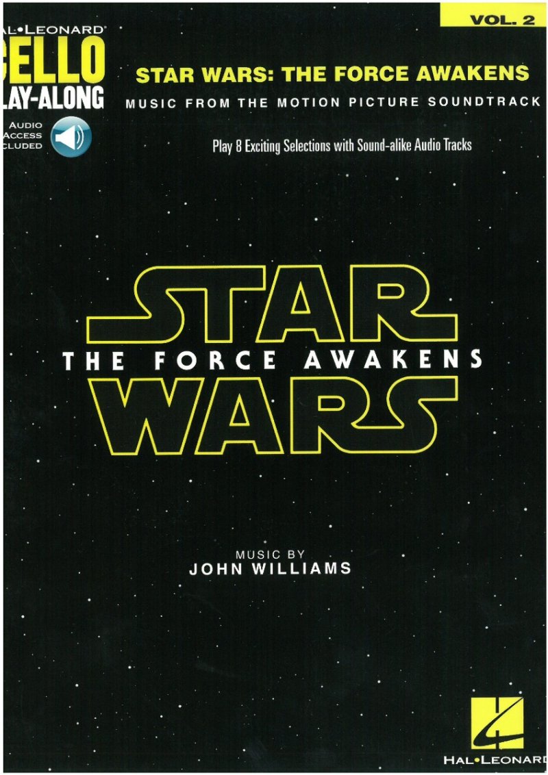STAR WARS FORCE AWAKENS CELLO PLAYALONG V2 BK/OLA