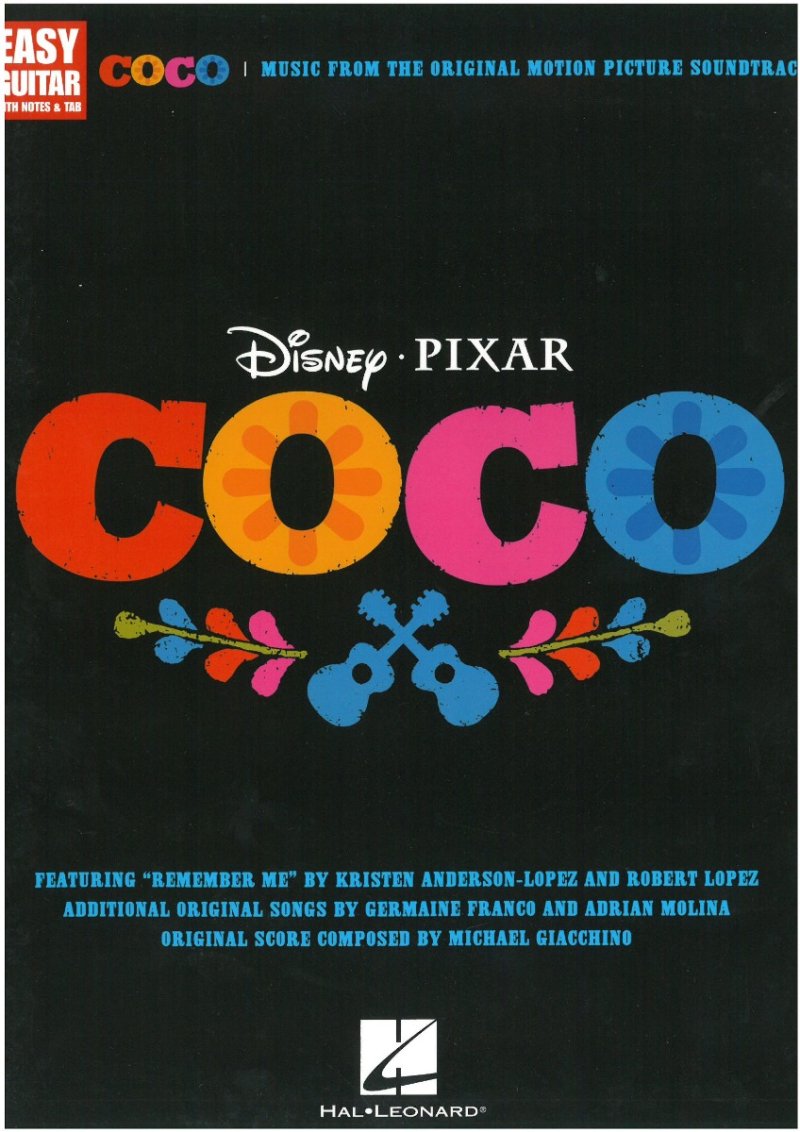 COCO MOVIE SOUNDTRACK EASY GUITAR NOTES & TAB