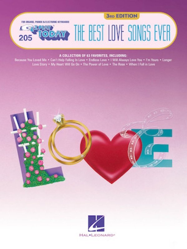 Best Love Songs Ever Ez Play 205 3rd Edition