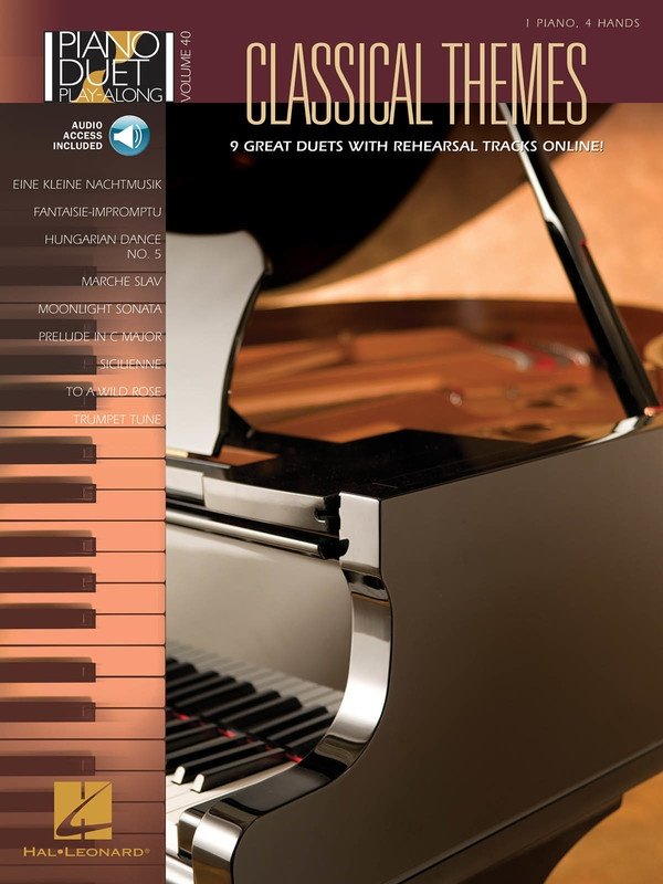 Classical Themes Piano Duet Playalong V40 Bk/ola