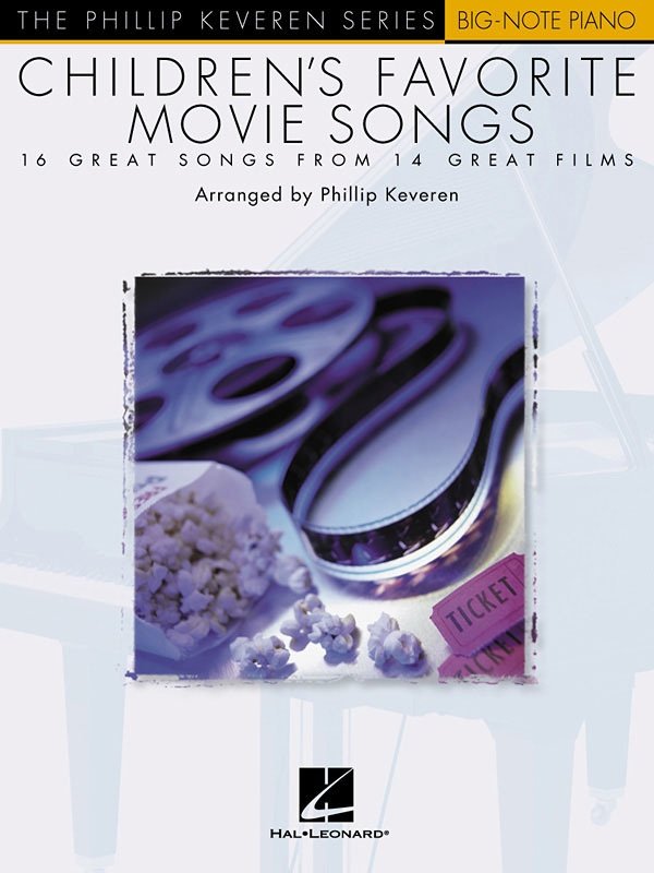 Childrens Favorite Movie Songs Keveren Big Note Piano
