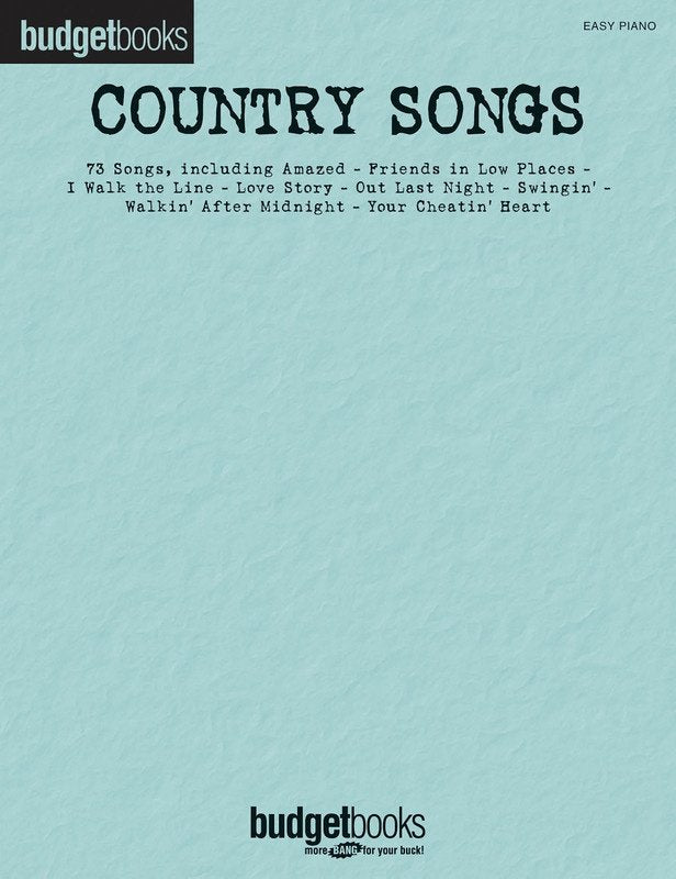 Budget Books Country Songs Easy Piano