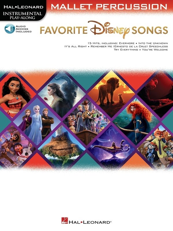 Favorite Disney Songs for Mallet Percussion Bk/ola