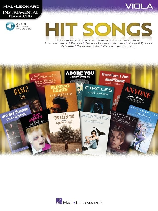 Hit Songs for Viola Bk/ola