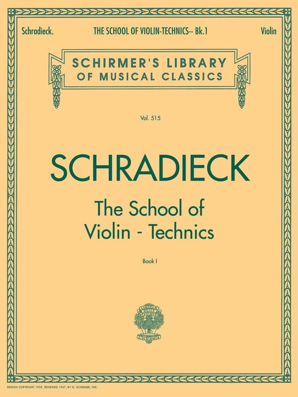 Schradieck - School of Violin Technics Bk 1