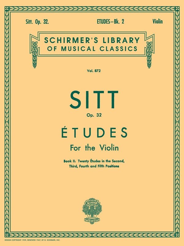 Sitt - Etudes Op 32 Bk 2 for Violin