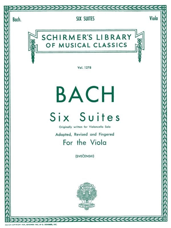 Bach - 6 Suites for Viola