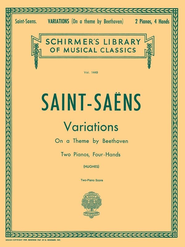 Saint-Saens - Variations on Theme Beethoven Op 35 2p4h