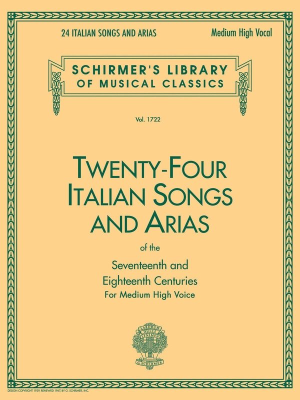 24 Italian Songs & Arias Medium/high Voice