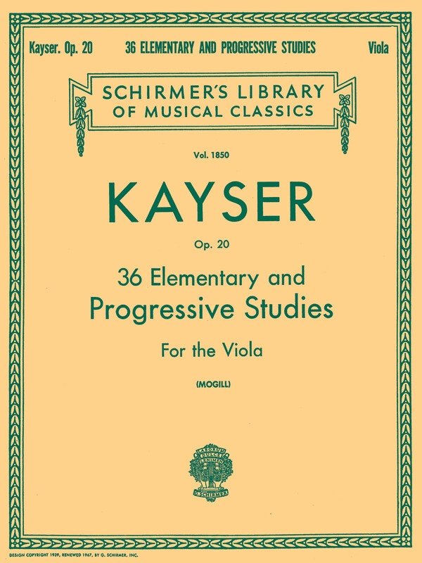 Kayser - 36 Elementary & Progressive Studies Viola
