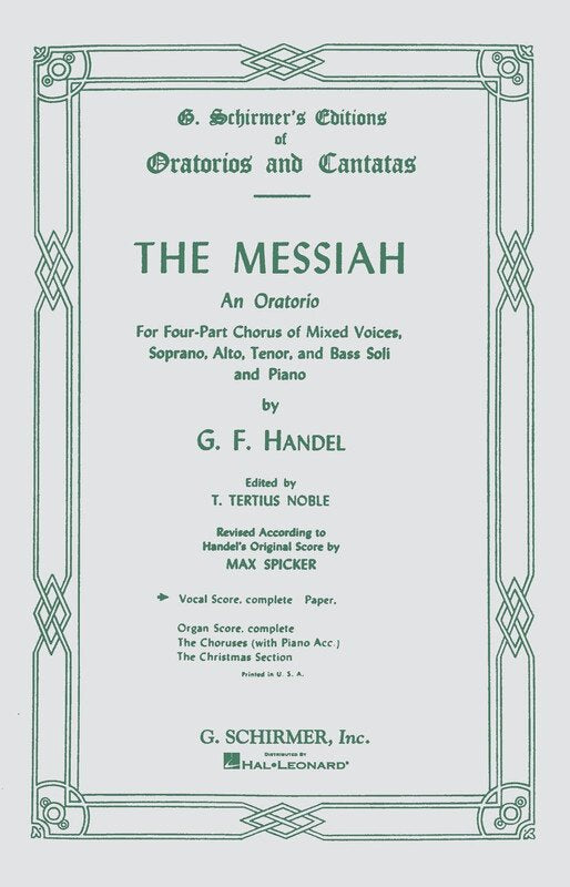 Handel - Messiah Vocal Score English