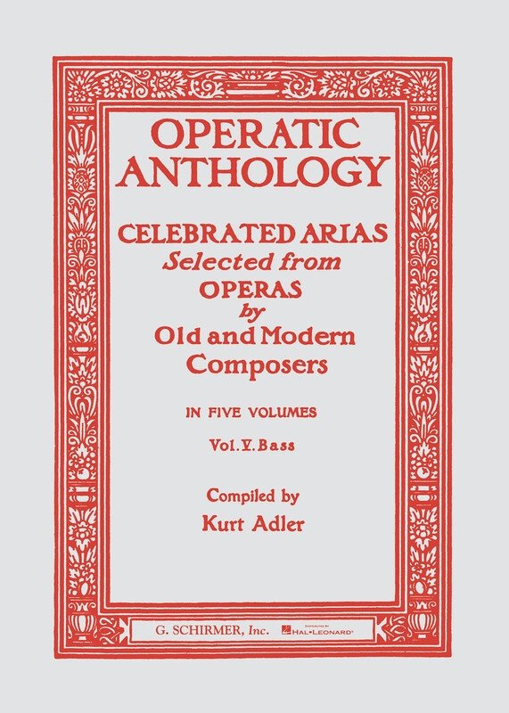Operatic Anthology Vol 5 Bass Ed Adler